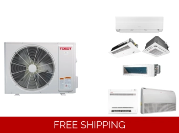 TOSOT Multi (2-5 Zones) Mini Split H-Heat Pump (-22°F) E-Star: 21 SEER2/12 EER/10 HSPF (R32)